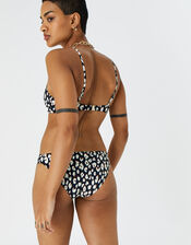 Animal Ring Bikini Crop Top, Black (BLACK WHITE), large
