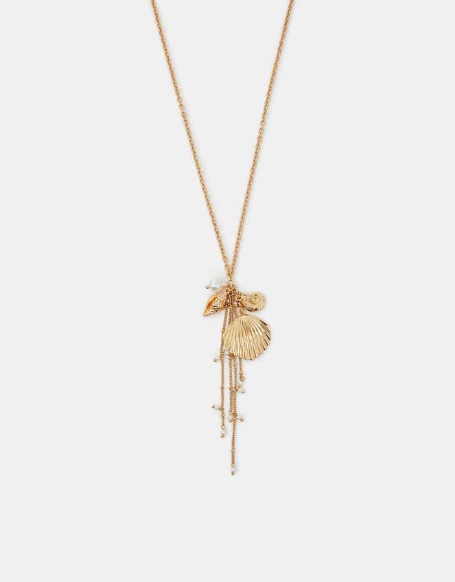 Ocean Charm Pendant Necklace Gold, , large