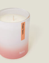 Aery Happy Space Rose Geranium & Amber Glass Candle, , large