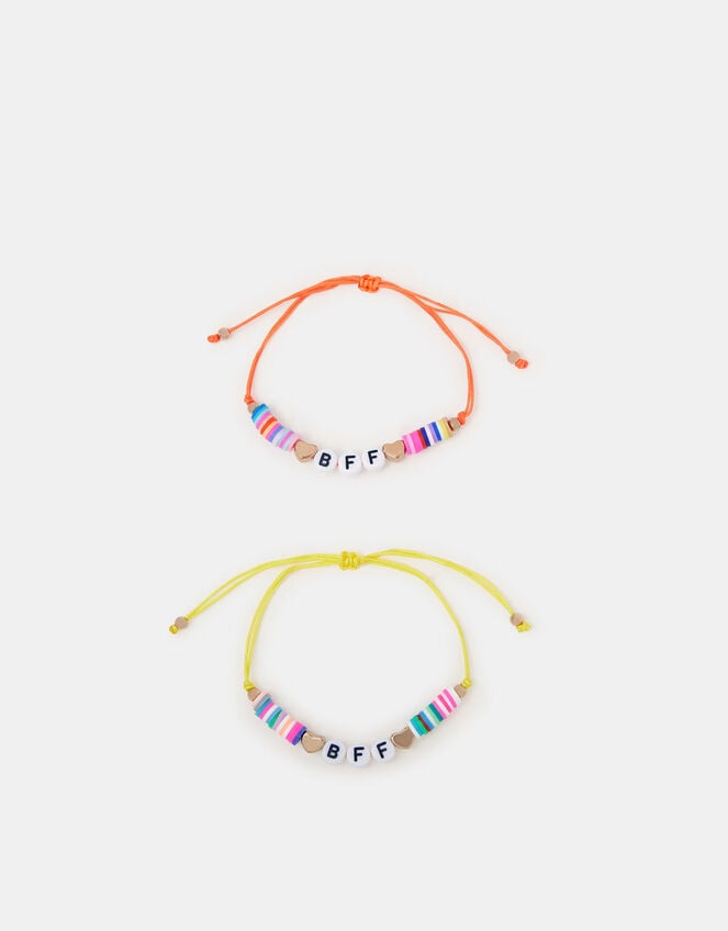 Girls BFF Bead Corded Bracelets, , large