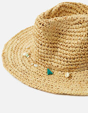 Stetson Seashell Straw Hat, Natural (NATURAL), large