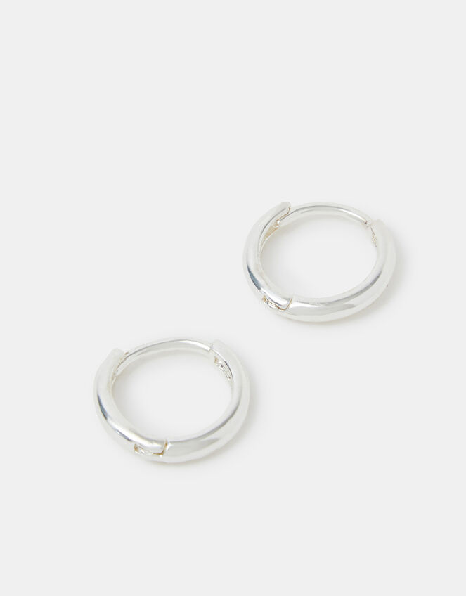 Small Hoop Earrings, Silver (SILVER), large