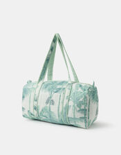 Palm Print Quilted Weekend Bag, , large