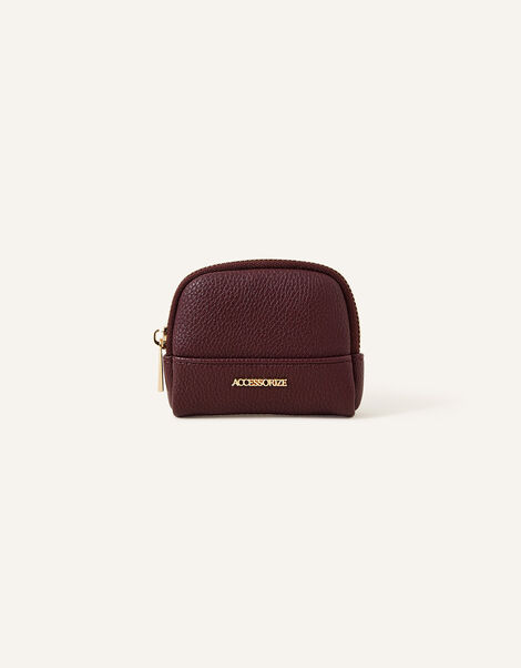 Soft Crescent Coin Purse, Red (BURGUNDY), large