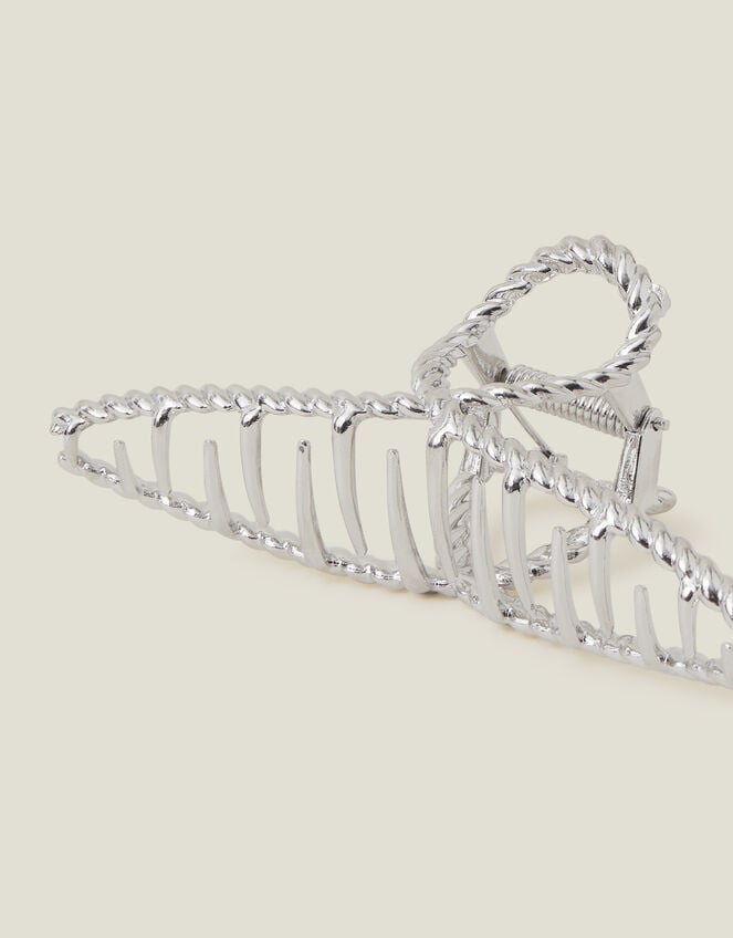 Twisted Metal Claw Clip, Silver (SILVER), large