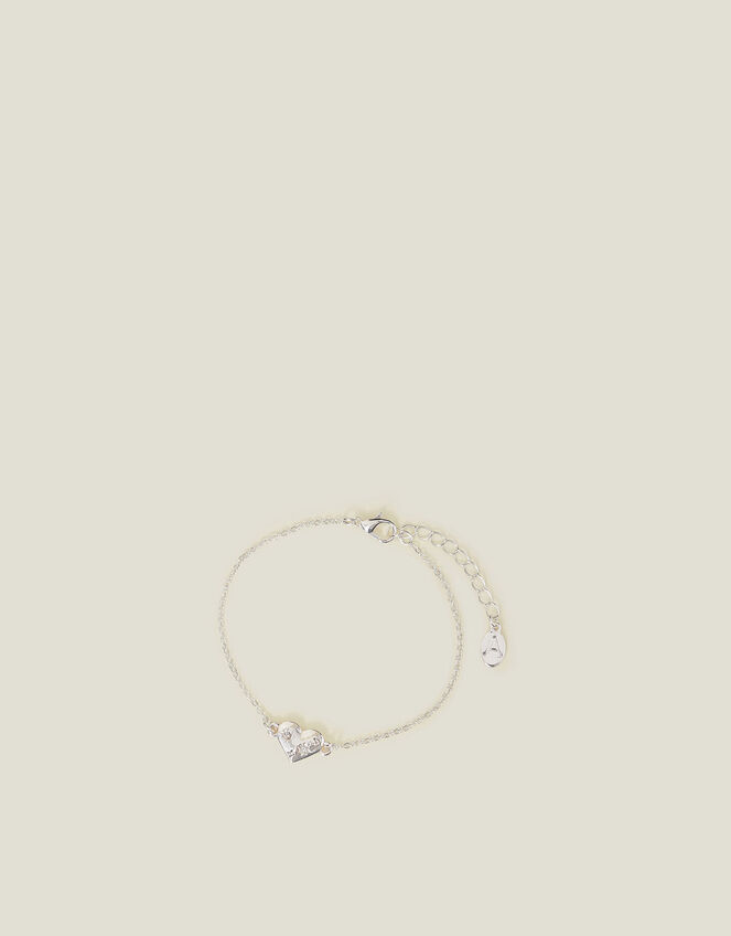 Celestial Heart Chain Bracelet, Silver (SILVER), large