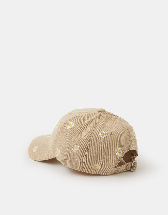 Daisy Embroidered Baseball Cap, , large