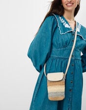 Raffia Phone Bag, , large