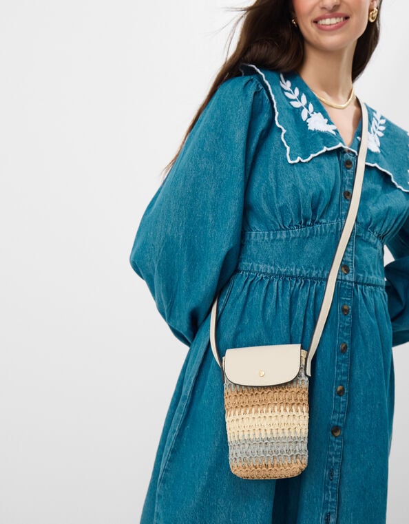 Raffia Phone Bag, , large