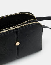 Double-Zip Cross Body Bag, Black (BLACK), large
