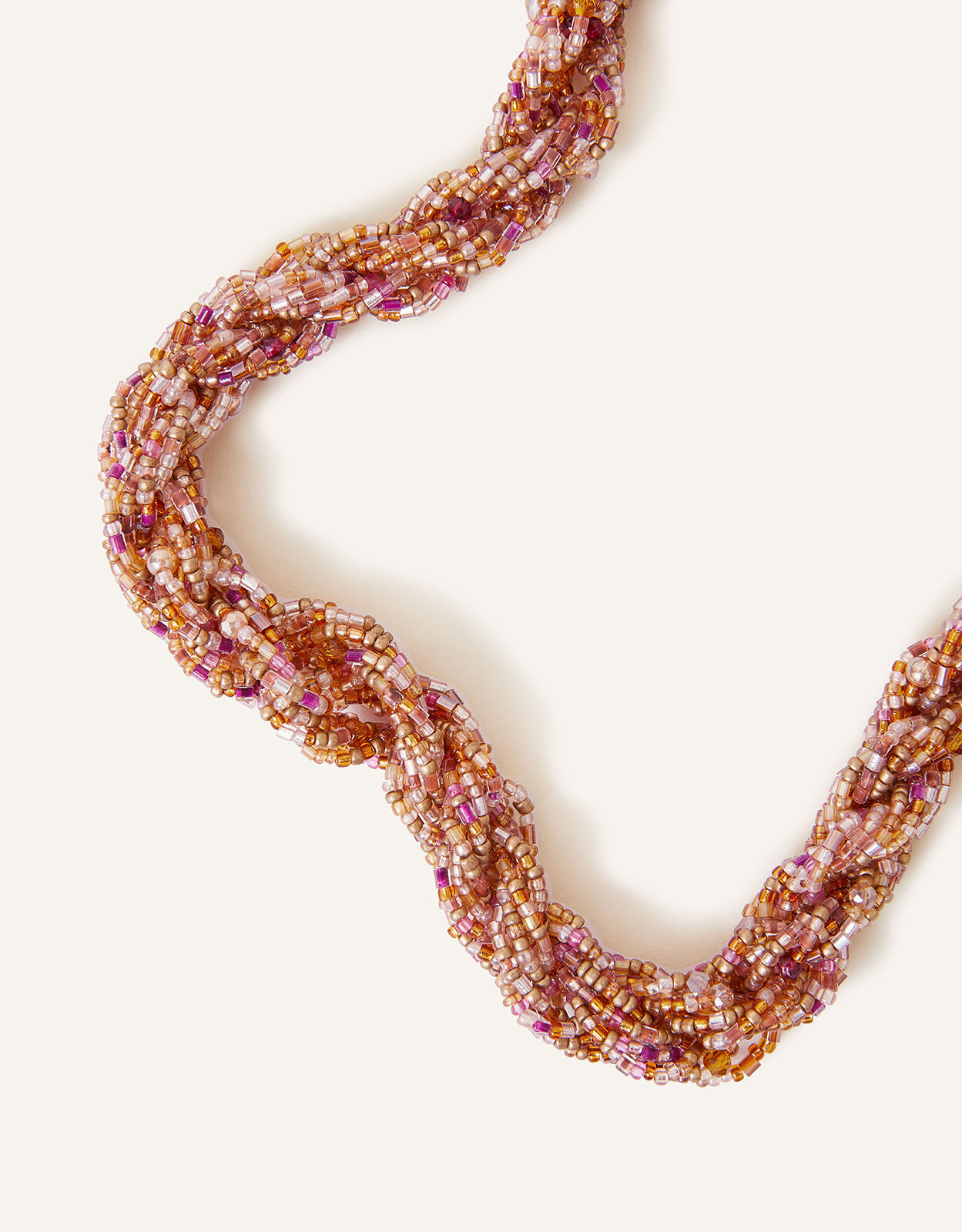 Twisted bead necklace cheap