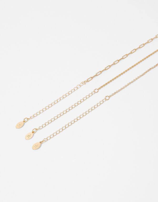 Chain Choker Necklace Set of Three, , large