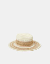 Woven Fedora Hat, , large