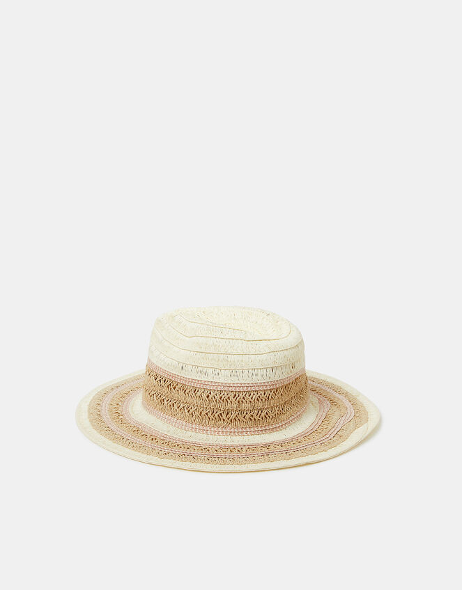 Woven Fedora Hat, , large