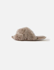 Super-Soft Faux Fur Sliders, Mink (MINK), large