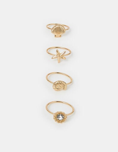 4-Pack Under The Sea Rings, Gold (GOLD), large