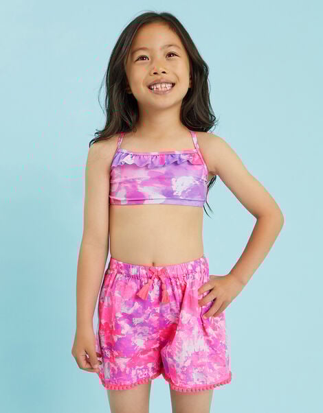 Girls Tie Dye Shorts, Multi (BRIGHTS MULTI), large