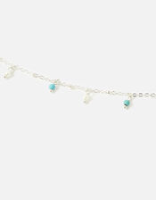 Turquoise and Disc Charm Anklet, , large