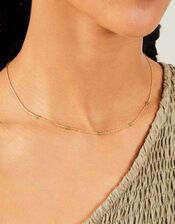14ct Gold-Plated Aventurine Station Necklace, , large