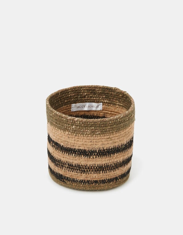 Small Stripe Seagrass Indoor Planter, , large
