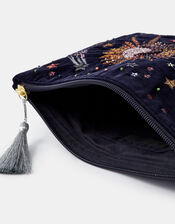 Celestial Embellished Velvet Pouch, , large