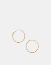 Sparkle Cut Hoop Earrings, , large