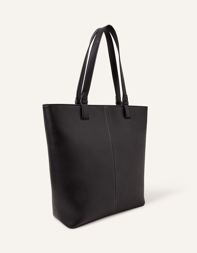 Contrast Stitch Laptop Tote Bag, , large
