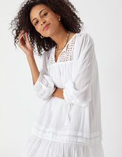 Lace Insert Cover Up Dress, Ivory (IVORY), large
