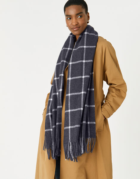 Window Pane Check Blanket Scarf, , large