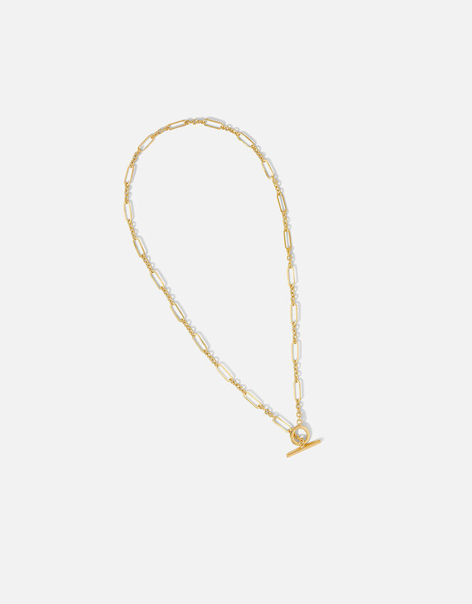 Gold Vermeil Chunky T-Bar Chain Necklace, , large