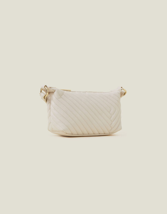 Quilted Cross-Body Bag, Cream (CREAM), large