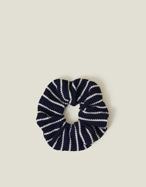 Ribbed Stripe Hair Scrunchie, , large