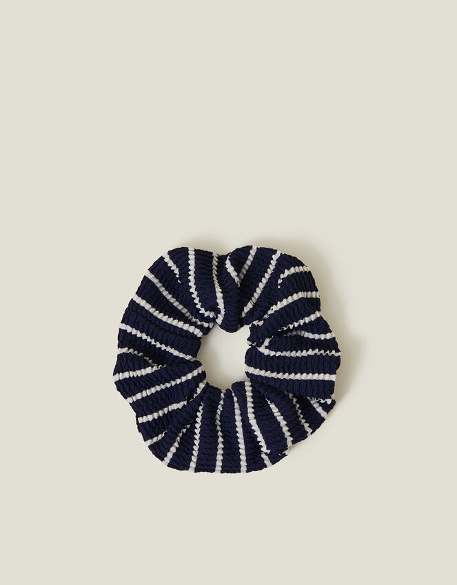 Ribbed Stripe Hair Scrunchie, , large