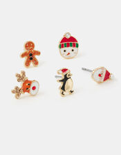 5-Pack Christmas Friends Stud Earrings, , large