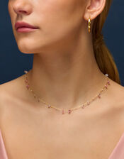 14ct Gold-Plated Multi Stone Necklace, , large
