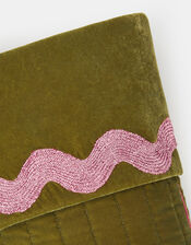 Embroidered Velvet Christmas Stocking, , large