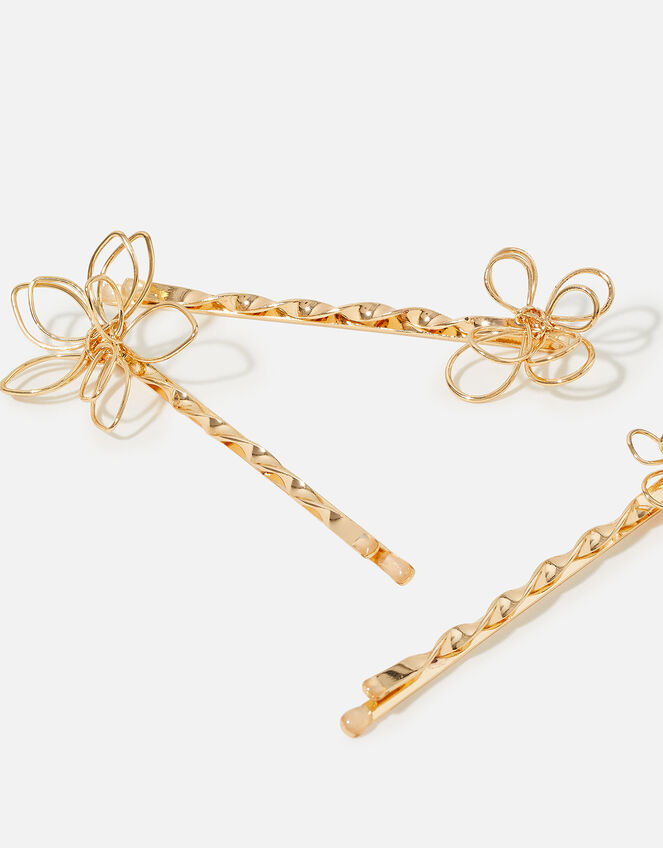 3D Floral Hair Slides Set of Three, , large