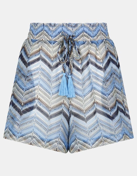 Zigzag Crochet Shorts, Multi (MULTI), large