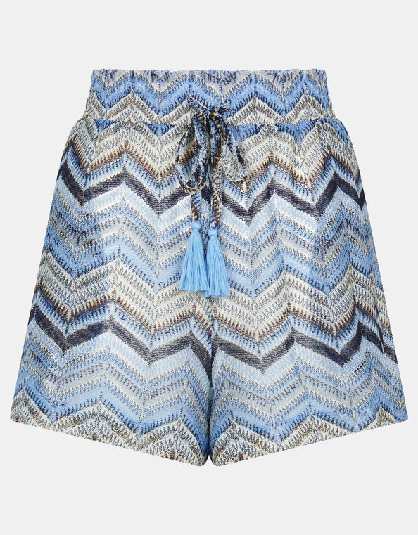 Zigzag Crochet Shorts, Multi (MULTI), large