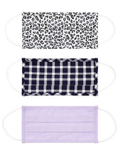 Face Covering Set of Three in Pure Cotton, , large