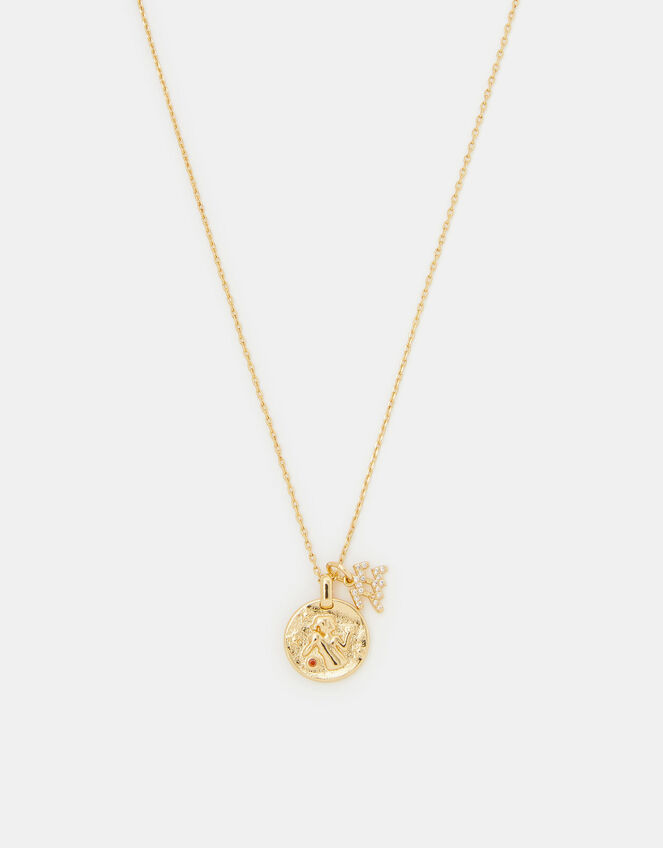 14ct Gold-Plated Zodiac Charm Necklace, Gold (GOLD), large