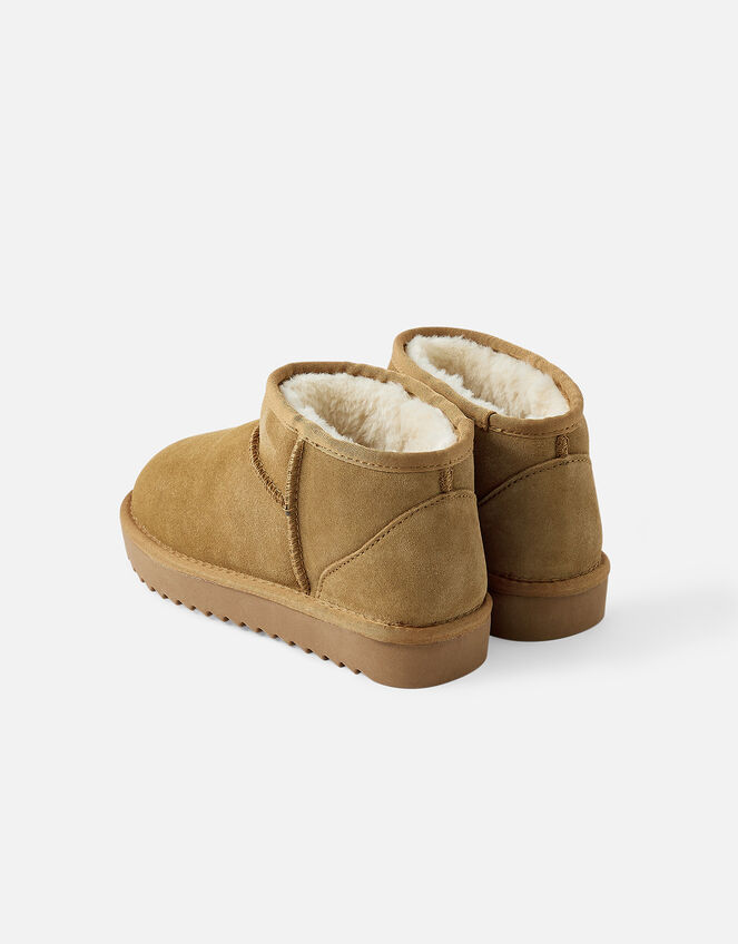 Suede Borg Lined Boots, Camel (BEIGE), large