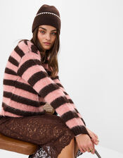 Brushed Stripe Jumper, Pink (PINK), large