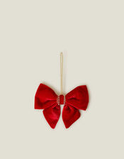 Velvet Bow Christmas Tree Decoration, , large
