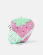 Girls Strawberry Bag & Lime Purse, , large
