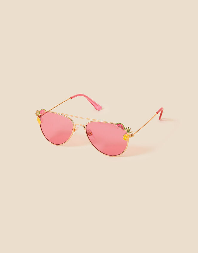 Kids Fruit Aviator Sunglasses with Recycled Metal, , large