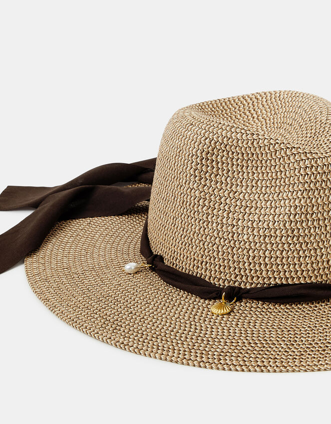 Charm Trim Fedora Hat, , large