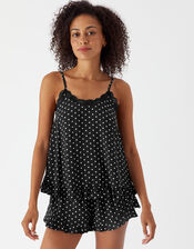 Spot Vest Set, Black (BLACK WHITE), large