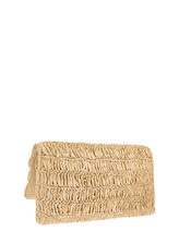 Raffia Seashell Clutch Bag, , large