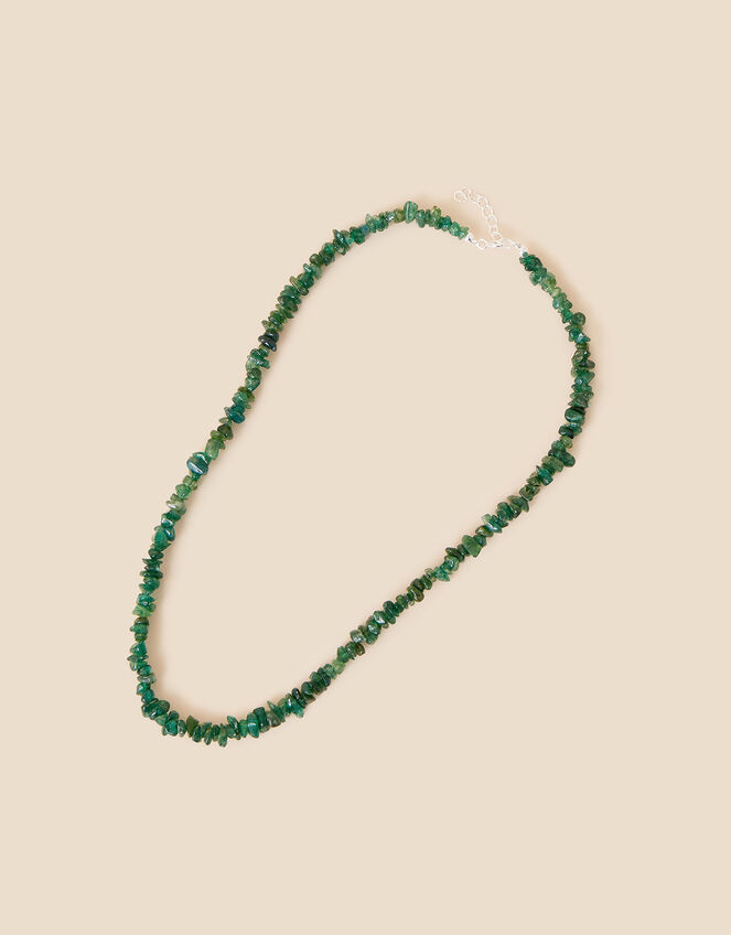 Sterling Silver Aventurine Collar Beaded Necklace, , large